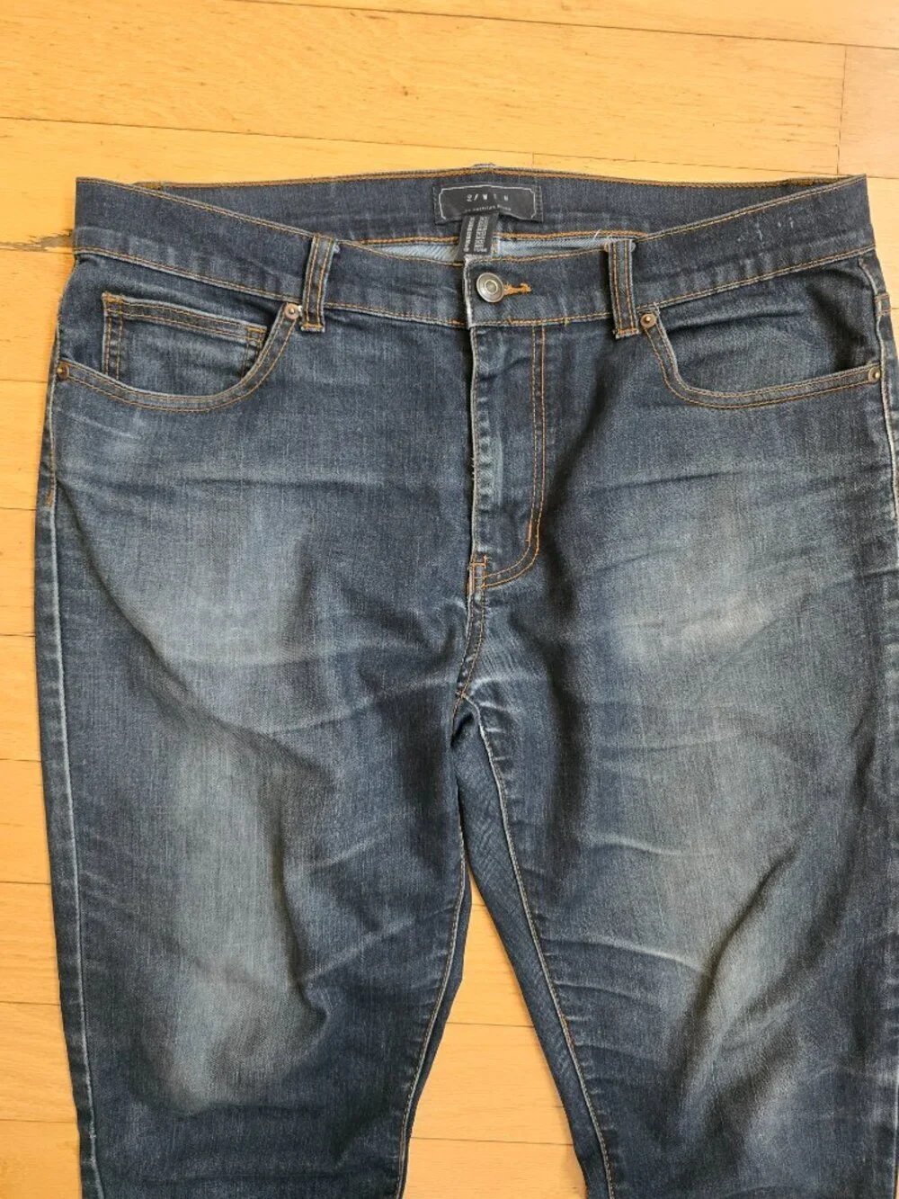 21men | medium wash denim straight leg jeans | MENS 34'
